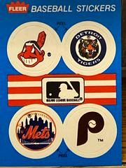 Indians, Tigers, Mets, Phillies Baseball Cards 1989 Fleer Baseball Stickers Prices