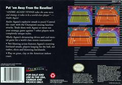 Andre Agassi Tennis - Back | Andre Agassi Tennis Super Nintendo