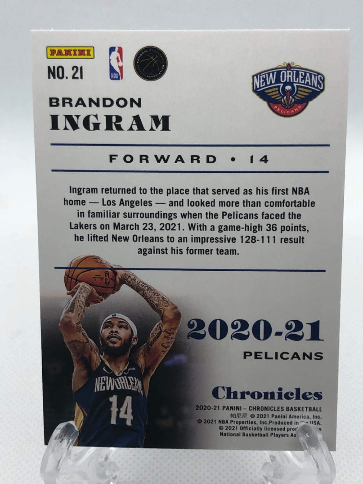 Brandon Ingram 21 Prices 2020 Panini Chronicles Basketball Cards