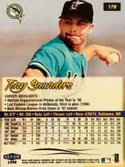 Rear | Tony Saunders Baseball Cards 1998 Ultra