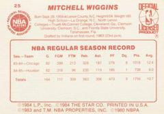 Back Side | Mitchell Wiggins Basketball Cards 1986 Star