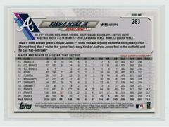 Back Of Card | Ronald Acuna Jr. Baseball Cards 2021 Topps
