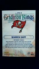 Back | Warren Sapp Football Cards 2023 Panini Donruss All Time Gridiron Kings