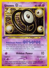 Unown O [1st Edition] Pokemon Neo Discovery Prices