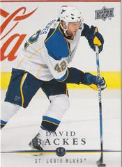 David Backes #417 Hockey Cards 2008 Upper Deck Prices