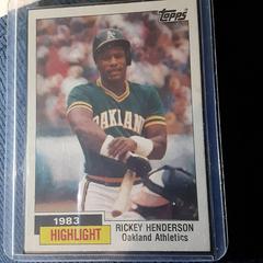 1983 Highlight [Rickey Henderson] #2 Baseball Cards 1984 Topps Prices