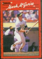 Mark McGwire #185 Baseball Cards 1990 Donruss Prices