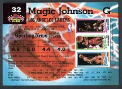 Back Side | Magic Johnson [Members Only] Basketball Cards 1992 Stadium Club