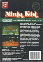 Ninja Kid - Back | Ninja Kid NES