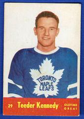 Teeder Kennedy #29 Hockey Cards 1955 Parkhurst Quaker Oats Prices