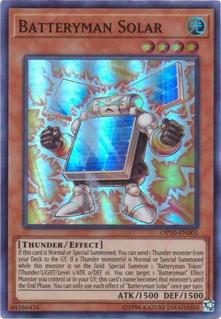 Batteryman Solar OP10-EN005 YuGiOh OTS Tournament Pack 10