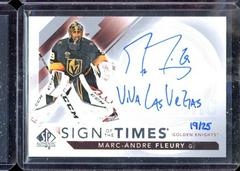 Marc Andre Fleury [Future Watch Autograph Limited] Hockey Cards 2017 SP Authentic Prices