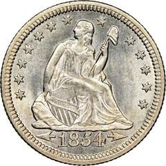 1854 O [ARROWS] Coins Seated Liberty Quarter Prices