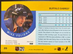 Back | Mike Foligno Hockey Cards 1990 Pro Set