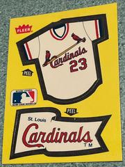 Cardinals [Jersey, Pennant Sticker] Baseball Cards 1985 Fleer Prices