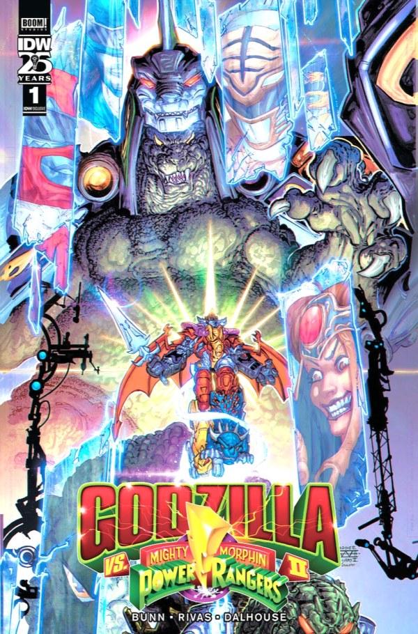 Godzilla Vs. The Mighty Morphin Power Rangers II [Williams II Foil] #1 (2024) Comic Books Godzilla vs. the Mighty Morphin Power Rangers II