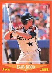 Craig Biggio #103T Baseball Cards 1988 Score Traded Prices