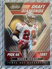 Ronde Barber #DD-19 Football Cards 2022 Panini Absolute Draft Diamonds Prices