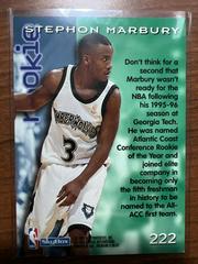 Back | Stephon Marbury Basketball Cards 1996 Skybox Premium