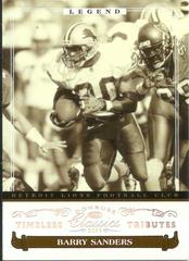 Barry Sanders [Timeless Tributes Bronze] Football Cards 2006 Panini Donruss Classics Prices