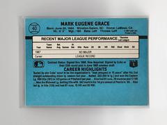 Back | Mark Grace Baseball Cards 1988 Donruss