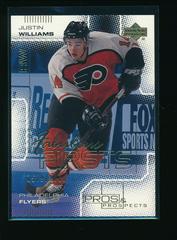 Justin Williams #119 Hockey Cards 2000 Upper Deck Pros & Prospects Prices