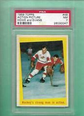 Action Picture [Howe And Evans] Hockey Cards 1959 Topps Prices