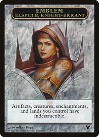 Emblem - Elspeth, Knight-Errant // Soldier Double-Sided Token Magic Modern Event Deck