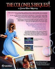Back Cover | The Colonel's Bequest: A Laura Bow Mystery PC Games