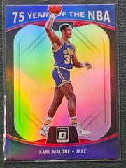 Karl Malone #39 Basketball Cards 2021 Panini Donruss Optic 75 Years of the NBA Prices