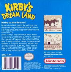 Back Cover | Kirby's Dream Land GameBoy