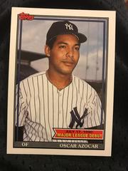 Oscar Azocar #7 Baseball Cards 1991 Topps '90 M.L. Debut Prices