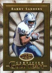 Barry Sanders Football Cards 2000 Leaf Certified Gold Team Prices