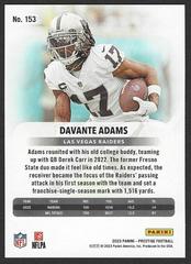 Backside | Davante Adams Football Cards 2023 Panini Prestige
