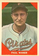 Paul Waner #76 Baseball Cards 1960 Fleer Prices