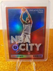 Joel Embiid [Red] #25 Basketball Cards 2019 Panini Hoops Premium Stock NBA City Prices