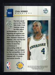 Back | Chris Webber Basketball Cards 1993 Upper Deck Rookie Standouts