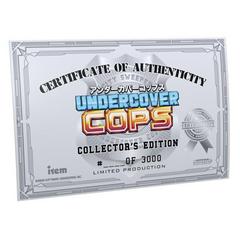 Numbered Certificate | Undercover Cops [Collector's Edition] Super Nintendo