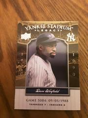 Dave Winfield #YSL5084 Baseball Cards 2008 Upper Deck Yankee Stadium Legacy 1980's Prices