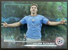 Julian Alvarez [Aqua Wave] #14 Soccer Cards 2022 Stadium Club Chrome UEFA Competitions Prices