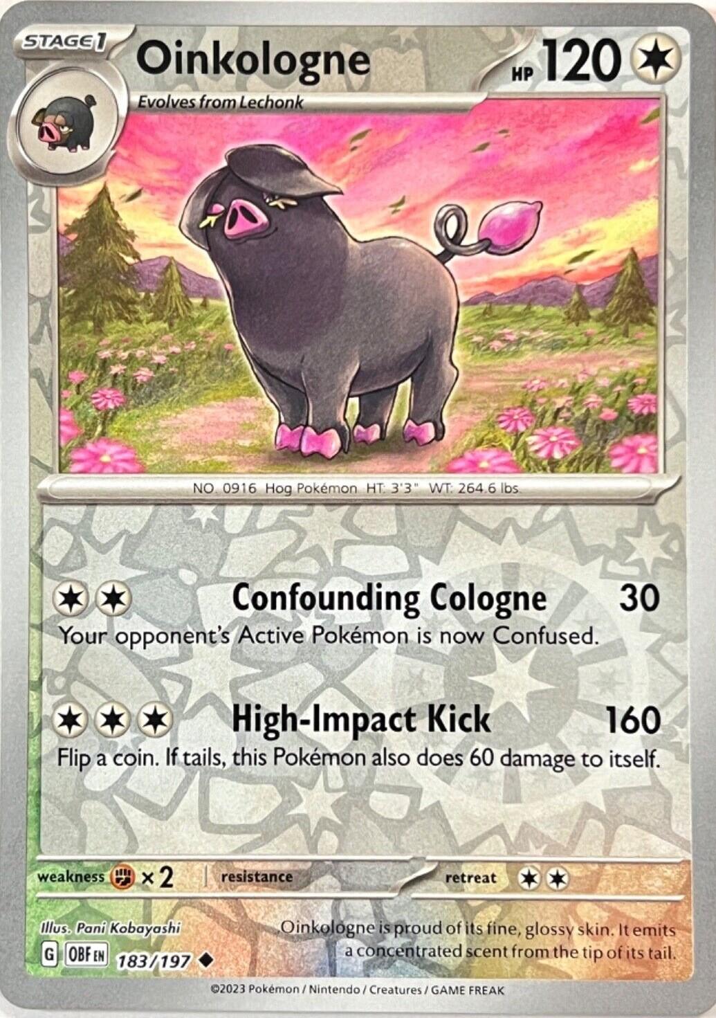 Oinkologne [Reverse Holo] #183 Pokemon Obsidian Flames