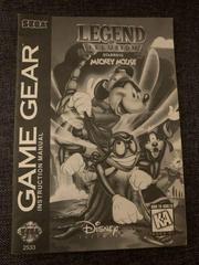 Legend Of Illusion Starring Mickey Mouse - Manual | Legend of Illusion Starring Mickey Mouse Sega Game Gear