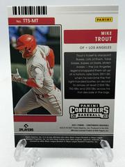 Back Of Card | Mike Trout Baseball Cards 2021 Panini Contenders Ticket to Stardom