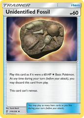 Unidentified Fossil #210 Pokemon Unified Minds Prices