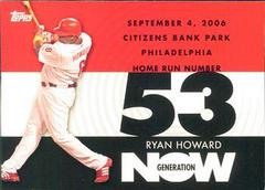 Ryan Howard #GN203 Baseball Cards 2007 Topps Generation Now Prices