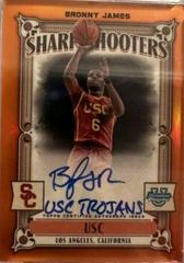Bronny James [Orange] #SSA-LBJ Basketball Cards 2023 Bowman Chrome University Sharp Shooters Autographs Prices