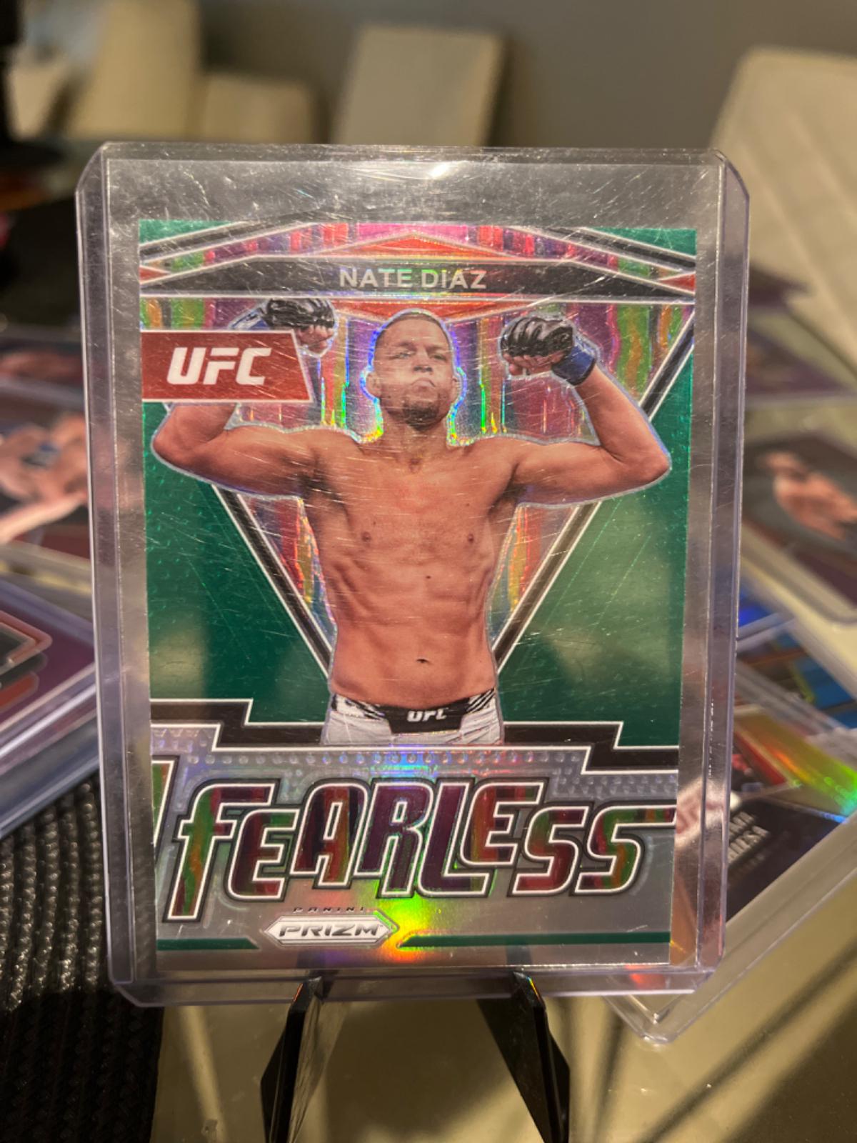 Nate Diaz Green Ungraded 2022 Panini Prizm UFC Fearless