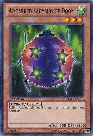 4-Starred Ladybug of Doom [1st Edition] YSYR-EN010 YuGiOh Starter Deck: Yugi Reloaded