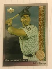 Andres Galarraga Baseball Cards 1998 Upper Deck 10th Anniversary Preview Prices