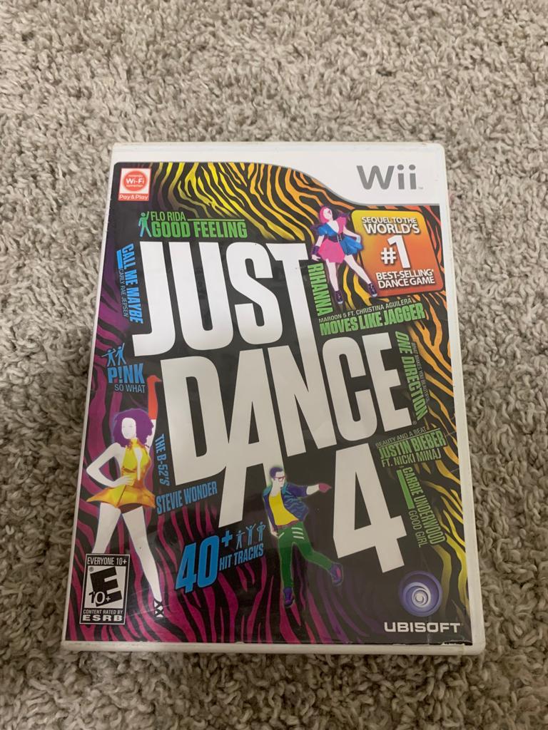 Just Dance 4 Item, Box, and Manual Wii
